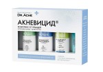 Набор, Dr. Acne (БьютиЦевтика + Др. Акне) Акневицид от прыщей пенка-мусс для умывания + SOS-крем ночной + тоник салициловый + лосьон салициловый
