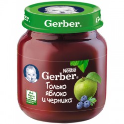 Пюре Gerber яблоко черника с 5 мес 130 г